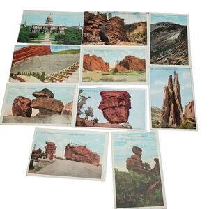 10 Colorado Postcard Lot Red Rock Theatre Balanced Rock The Frog Variety